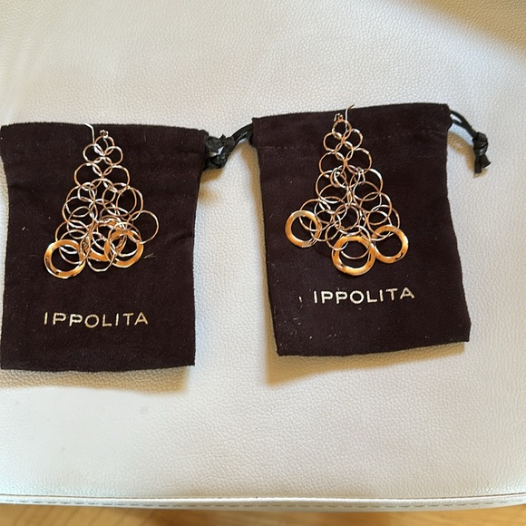 Ippolita earrings-long chain 18k rose gold. Comes with Ippolita bags - Picture 4 of 5